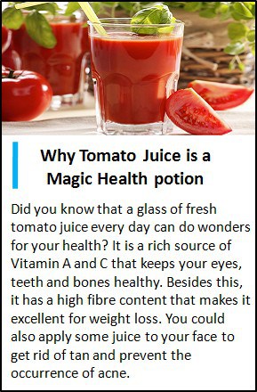 tomato juice health benefits