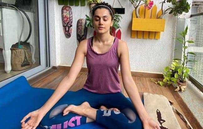 sexy taapsee Pannu workout and yoga